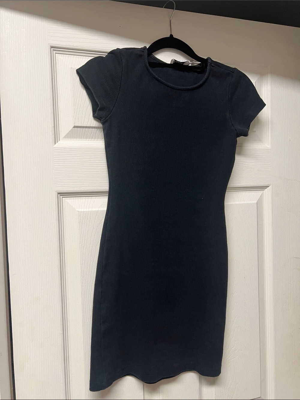 Classic Black Short Sleeve Bodycon Dress